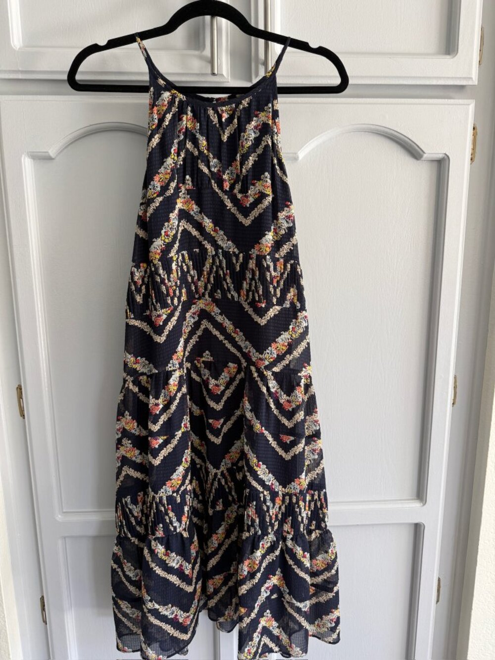 Anthropologie HD in Paris Navy Floral Dress M